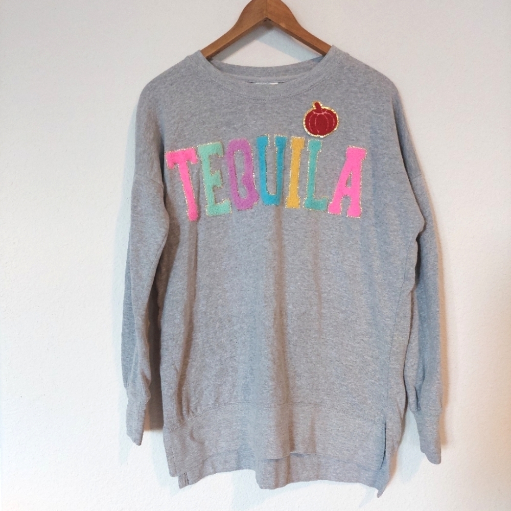 Salty Lemon Patched Embroidered Sweatshirt Size Small